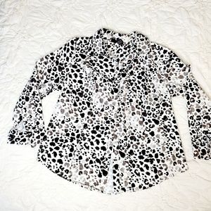 Lane Bryant Animal Print Cotton Shirt
